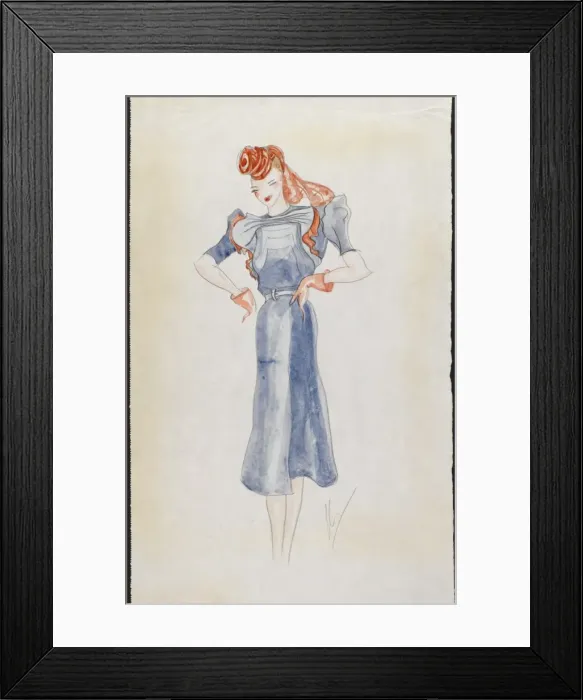 Framed Print : Victor Stiebel Outfit Framed Print : Victor Stiebel Outfit