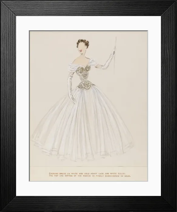 Framed Print : Victor Stiebel / Gown Framed Print : Victor Stiebel / Gown