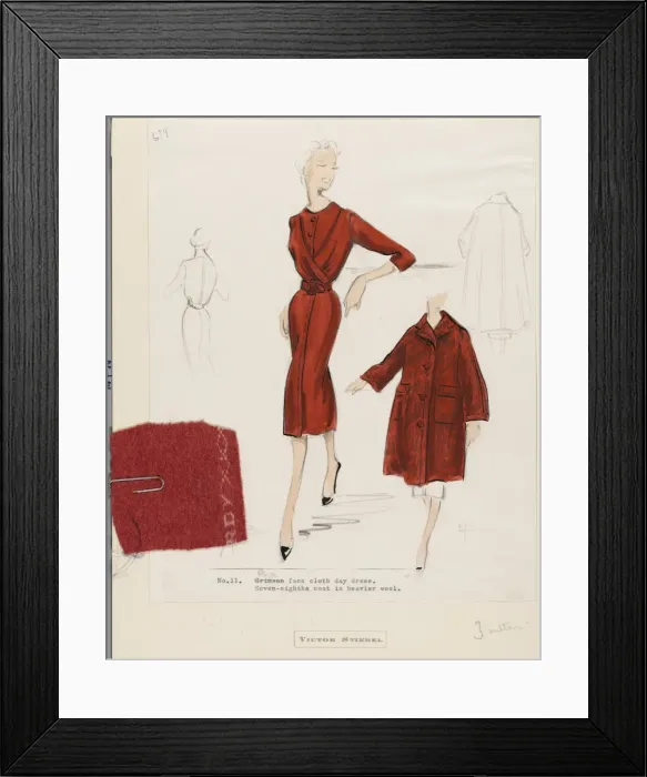 Framed Print : Victor Stiebel / Dress Framed Print : Victor Stiebel / Dress