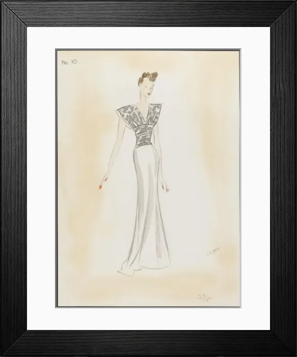 Framed Print : Victor Stiebel / Dress Framed Print : Victor Stiebel / Dress