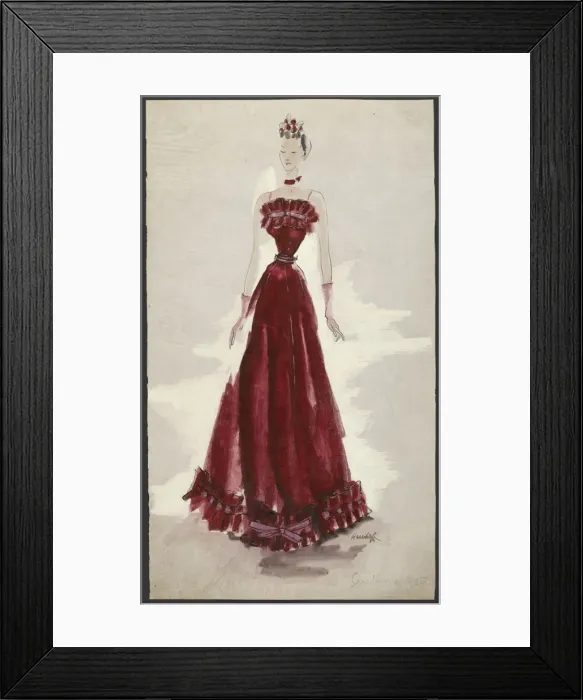 Framed Print : Stiebel / Evening Dress Framed Print : Stiebel / Evening Dress