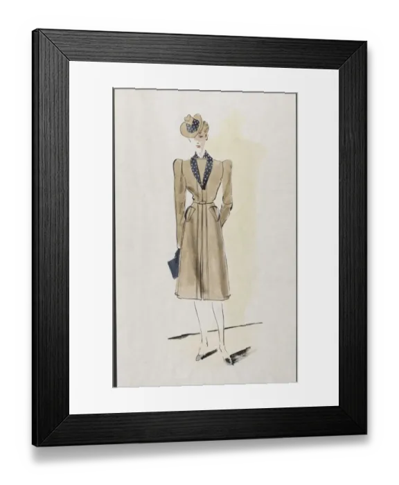 Framed Print : Stiebel / Coat and Hat Framed Print : Stiebel / Coat and Hat