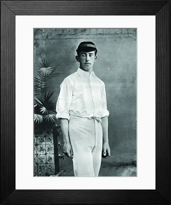 Framed Print : Cricketer, Cunliffe Framed Print : Cricketer, Cunliffe