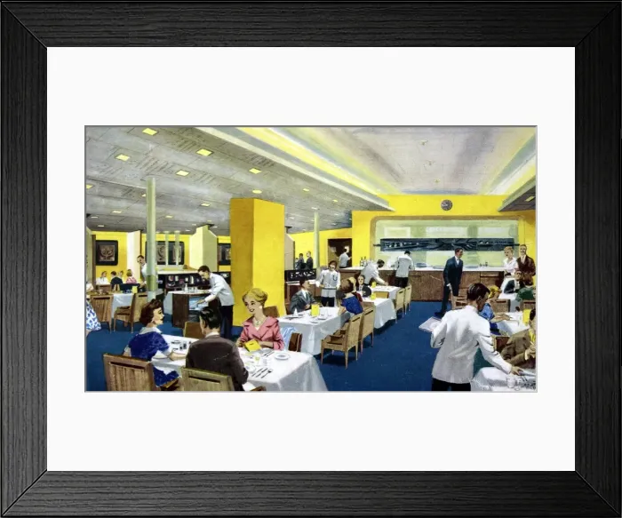 Framed Print : Canberra: tourist class restaurant Framed Print : Canberra: tourist class restaurant