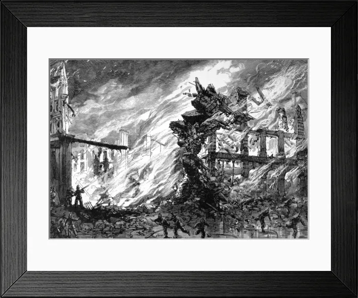 Framed Print : The Great Fire in Clerkenwell Framed Print : The Great Fire in Clerkenwell