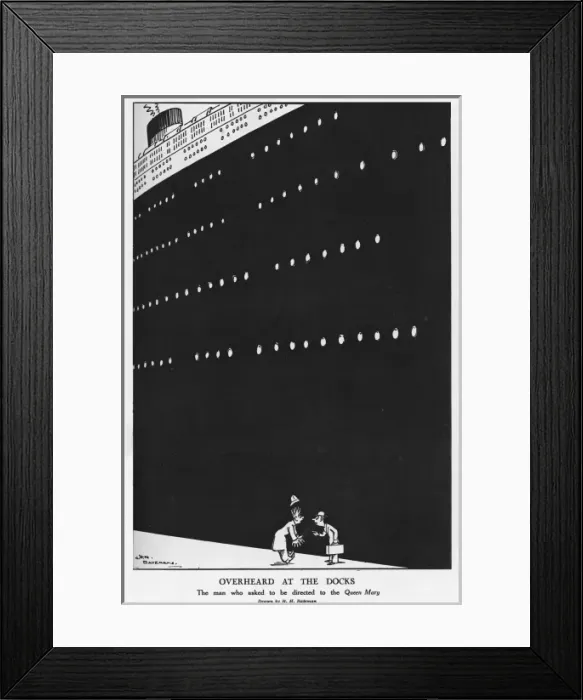 Framed Print : Overheard at the docks by H. M. Bateman Framed Print : Overheard at the docks by H. M. Bateman