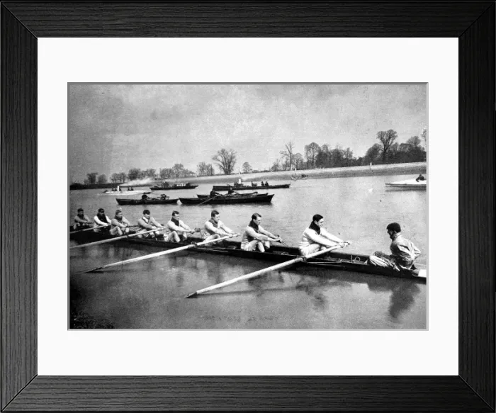 Framed Print : The Inter-varsity boat-race: The Crews at Practice Framed Print : The Inter-varsity boat-race: The Crews at Practice
