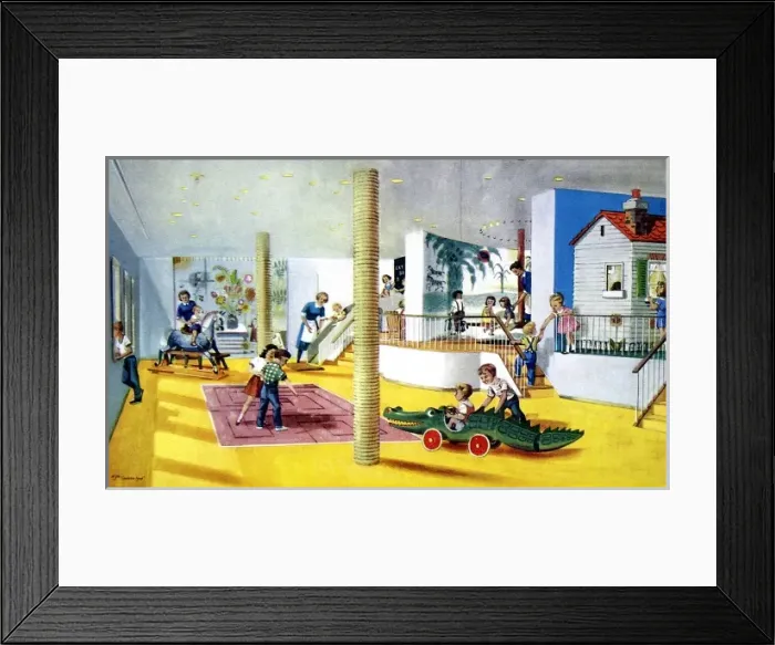 Framed Print : Canberra: tourist class playroom Framed Print : Canberra: tourist class playroom