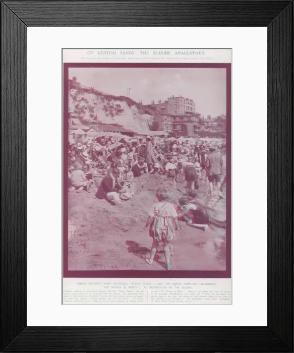 Framed Print : An anaglyph of a seaside scene Framed Print : An anaglyph of a seaside scene