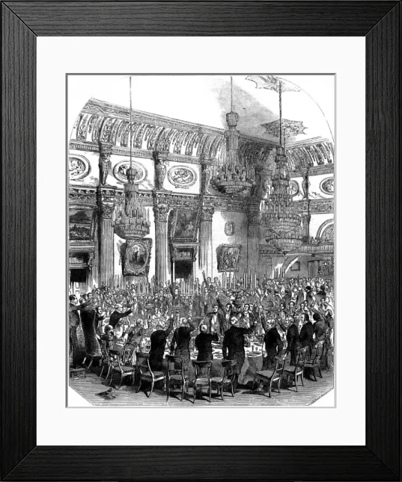 Framed Print : Grand Dinner to General Sir Charles J. Napier, at the London Framed Print : Grand Dinner to General Sir Charles J. Napier, at the London