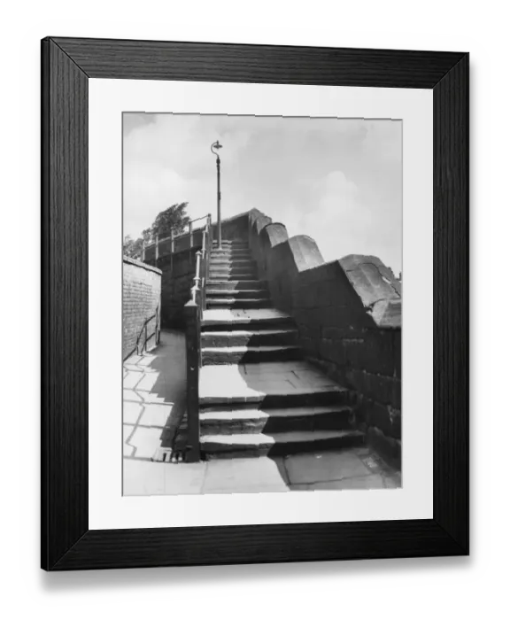 Framed Print : Chester City Steps 1930S Framed Print : Chester City Steps 1930S