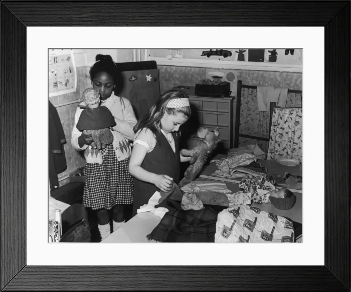 Framed Print : Girls and Dolls Framed Print : Girls and Dolls
