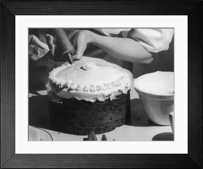 Framed Print : Icing a Christmas Cake Framed Print : Icing a Christmas Cake