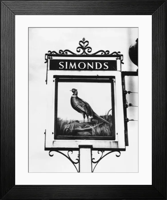 Framed Print : PHEASANT INN SIGN Framed Print : PHEASANT INN SIGN