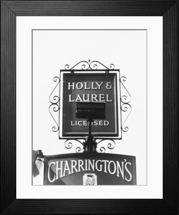 Framed Print : Holly and Laurel Sign Framed Print : Holly and Laurel Sign