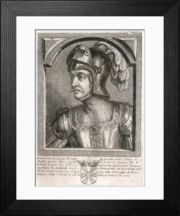 Framed Print : Baudouin Comte Flandres Framed Print : Baudouin Comte Flandres