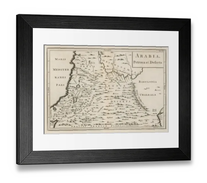 Framed Print : Map of Arabia Deserta Framed Print : Map of Arabia Deserta