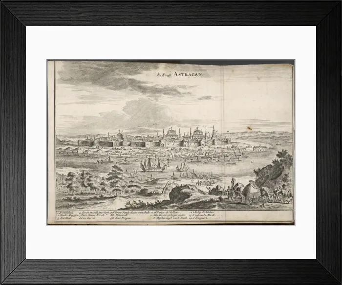 Framed Print : ASTRAKHAN. General view of Astrakhan seen from across the Volga Framed Print : ASTRAKHAN. General view of Astrakhan seen from across the Volga