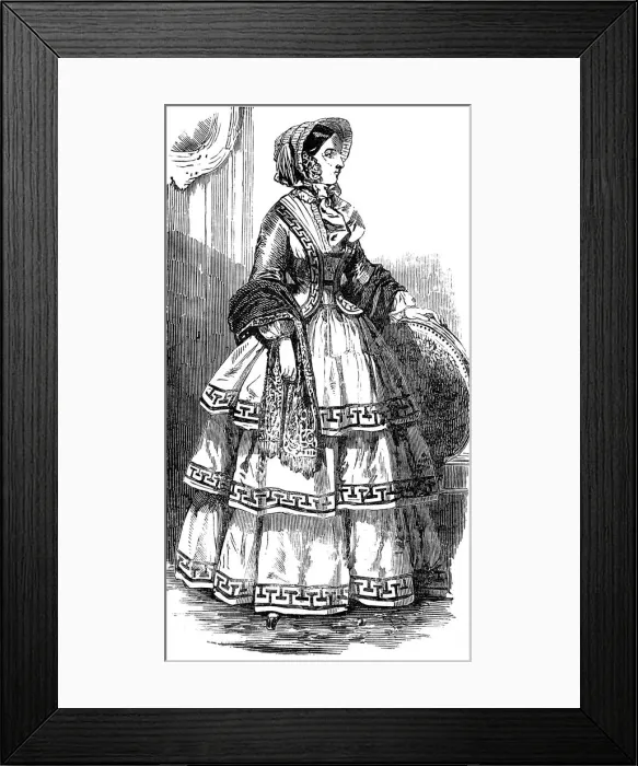 Framed Print : Paris fashions for September, 1851 Framed Print : Paris fashions for September, 1851