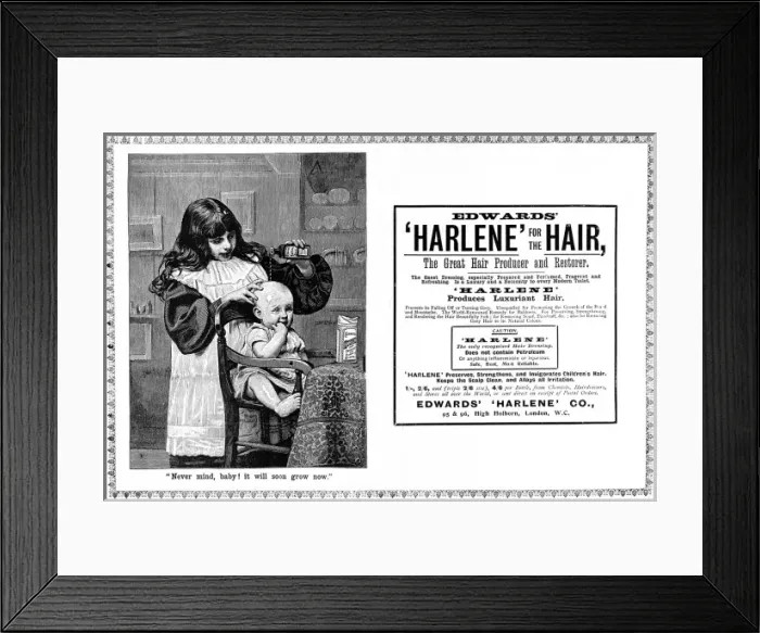 Framed Print : Edwards Harlene for Hair Framed Print : Edwards Harlene for Hair