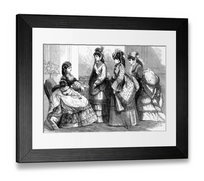 Framed Print : Fashions for April, 1872 Framed Print : Fashions for April, 1872