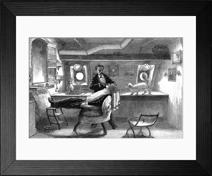 Framed Print : The Barbers Saloon Framed Print : The Barbers Saloon
