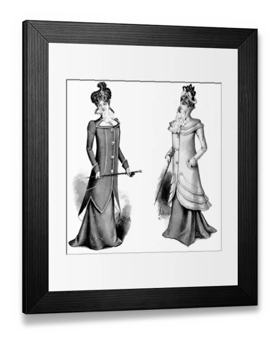 Framed Print : Two fashionable coats, 1899 Framed Print : Two fashionable coats, 1899