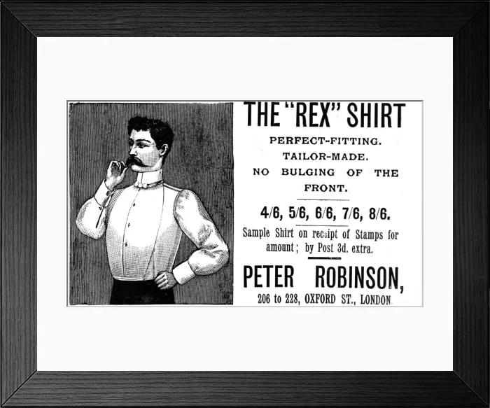 Framed Print : The Rex shirt, 1893 Framed Print : The Rex shirt, 1893