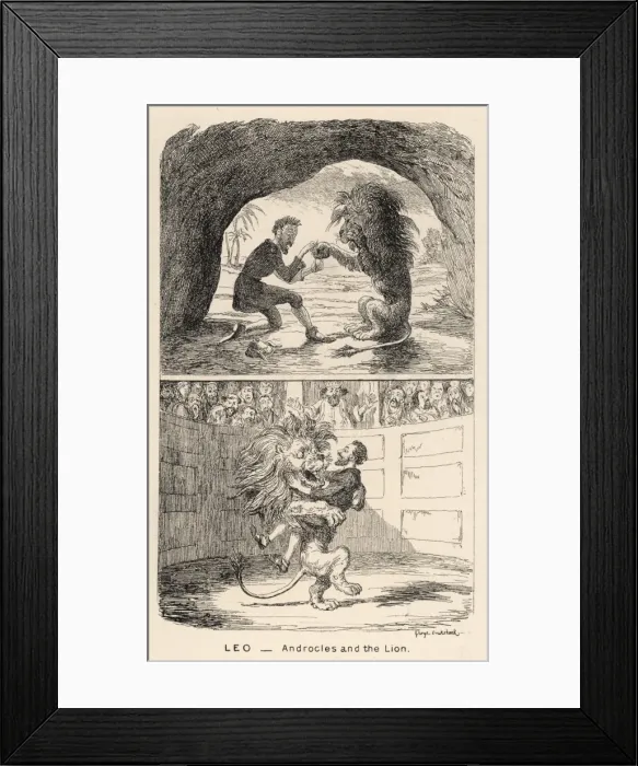 Framed Print : Androcles Cartoon Framed Print : Androcles Cartoon
