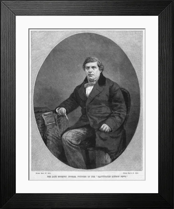 Framed Print : Portrait of Herbert Ingram Framed Print : Portrait of Herbert Ingram