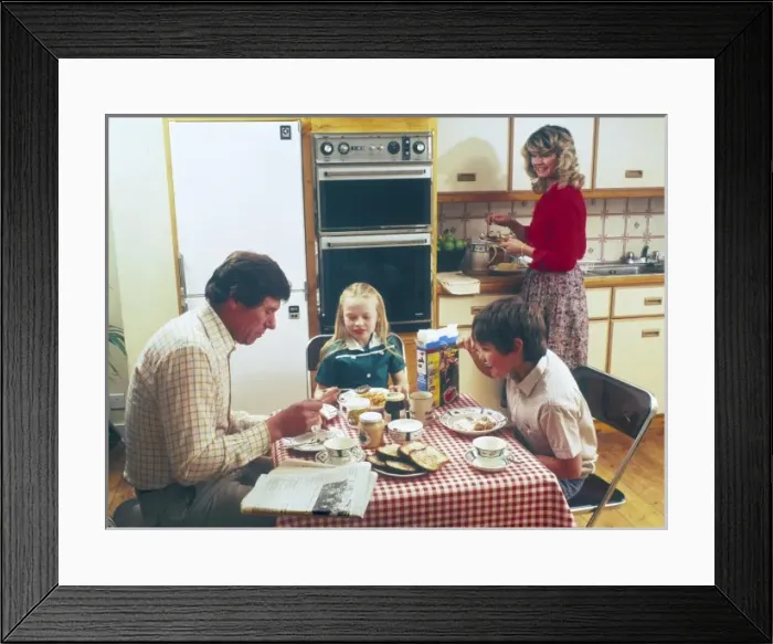 Framed Print : Family Breakfast Framed Print : Family Breakfast
