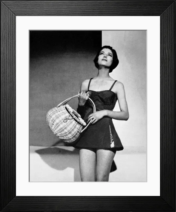 Framed Print : Swimwear Fashion for 1956 Framed Print : Swimwear Fashion for 1956