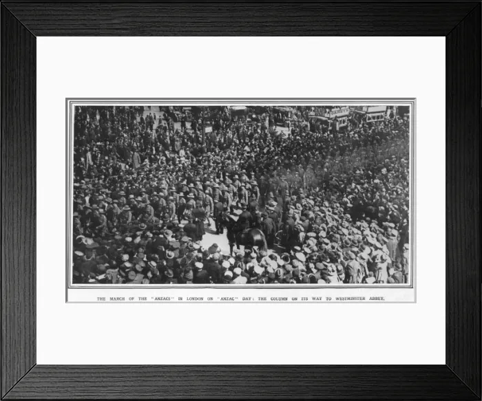 Framed Print : New Zealand troops marching to a memorial service in Westmin Framed Print : New Zealand troops marching to a memorial service in Westmin