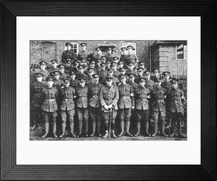 Framed Print : Conscientious objectors parade for a photograph Framed Print : Conscientious objectors parade for a photograph