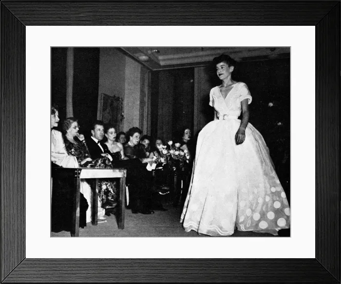 Framed Print : Maggy Rouff Spring Fashion Show, 1948 Framed Print : Maggy Rouff Spring Fashion Show, 1948