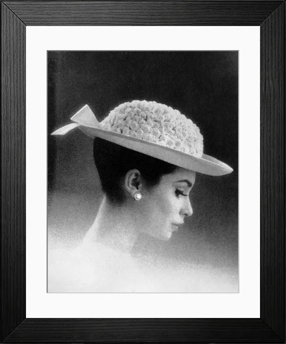 Framed Print : Headwear fashion, 1964 Framed Print : Headwear fashion, 1964