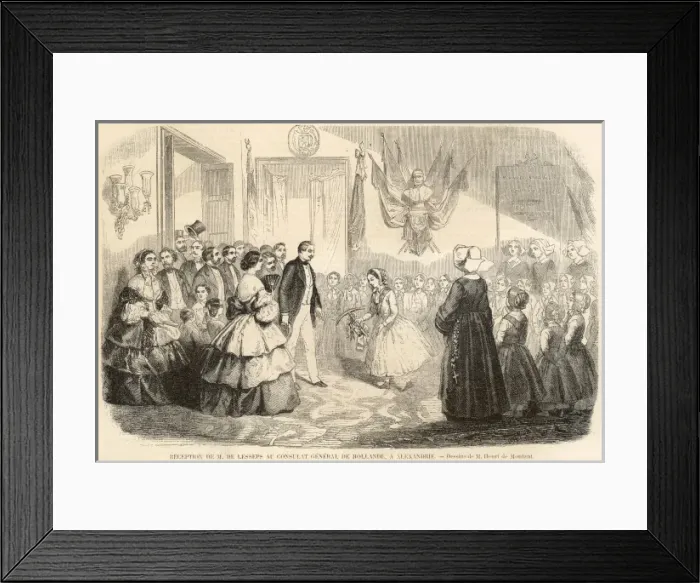 Framed Print : De Lesseps Honoured Framed Print : De Lesseps Honoured