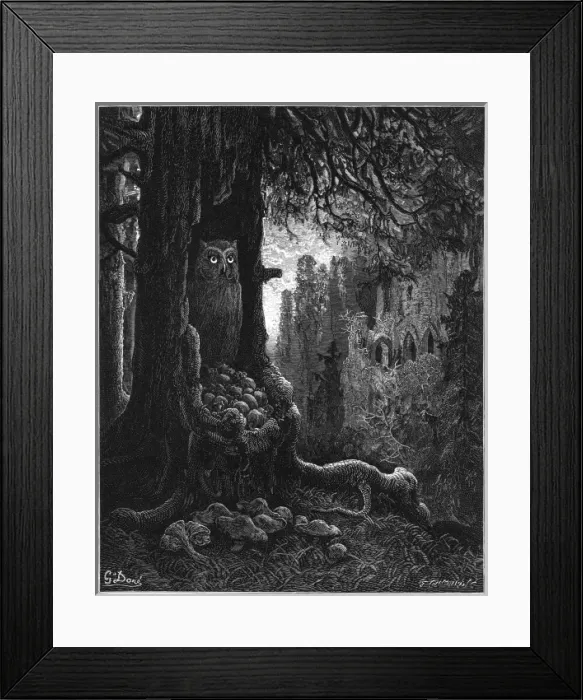 Framed Print : The Mice and the Owl Framed Print : The Mice and the Owl