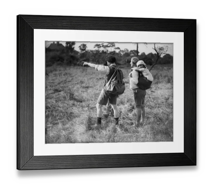 Framed Print : Ramblers with Baby Framed Print : Ramblers with Baby
