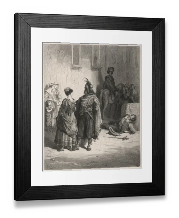 Framed Print : Fable / the Two Cocks Framed Print : Fable / the Two Cocks