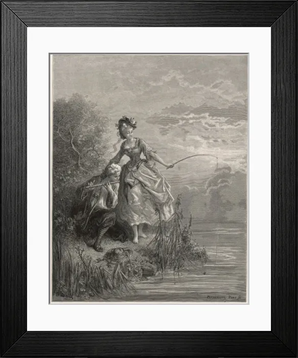 Framed Print : Fishing & Flute-Playing Framed Print : Fishing & Flute-Playing