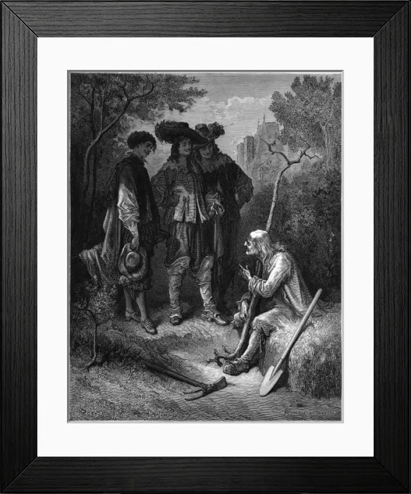 Framed Print : The Old Man & 3 Youths Framed Print : The Old Man & 3 Youths