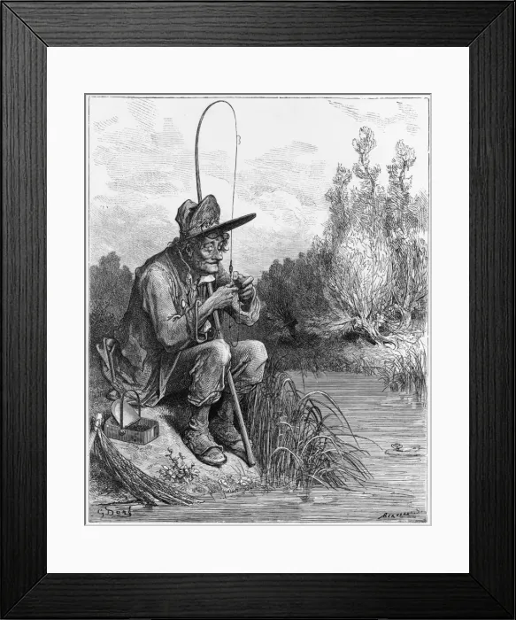 Framed Print : Little Fish & the Fisher Framed Print : Little Fish & the Fisher