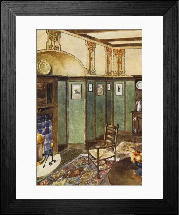 Framed Print : Art Noveau Dining Room Framed Print : Art Noveau Dining Room