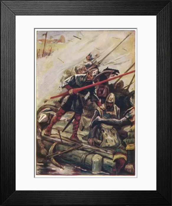 Framed Print : Norman Battle Scene Framed Print : Norman Battle Scene