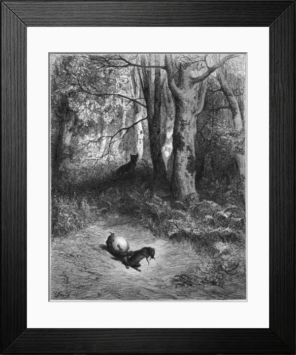 Framed Print : The Two Rats, Fox & Egg Framed Print : The Two Rats, Fox & Egg