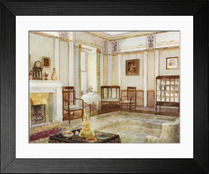 Framed Print : Grey Scheme Drawing Room Framed Print : Grey Scheme Drawing Room