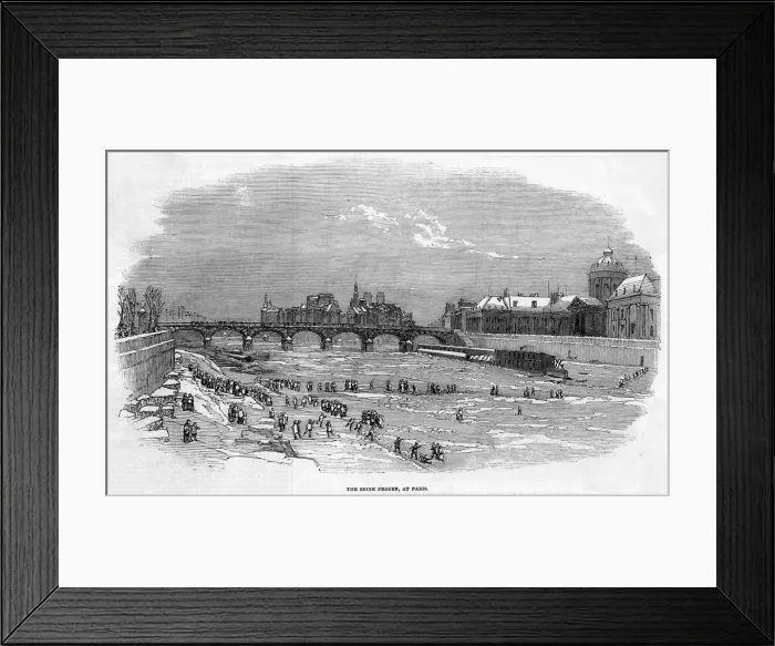Framed Print : Seine Frozen 1854 Framed Print : Seine Frozen 1854