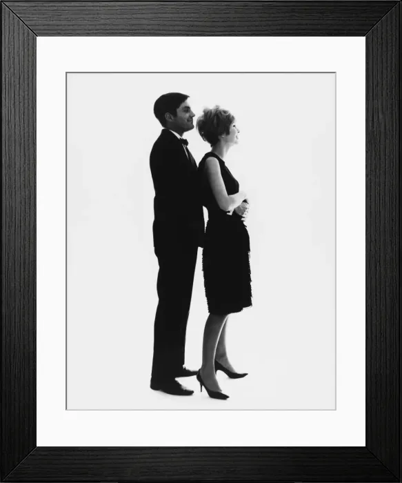 Framed Print : Couple in Formal Dress Framed Print : Couple in Formal Dress