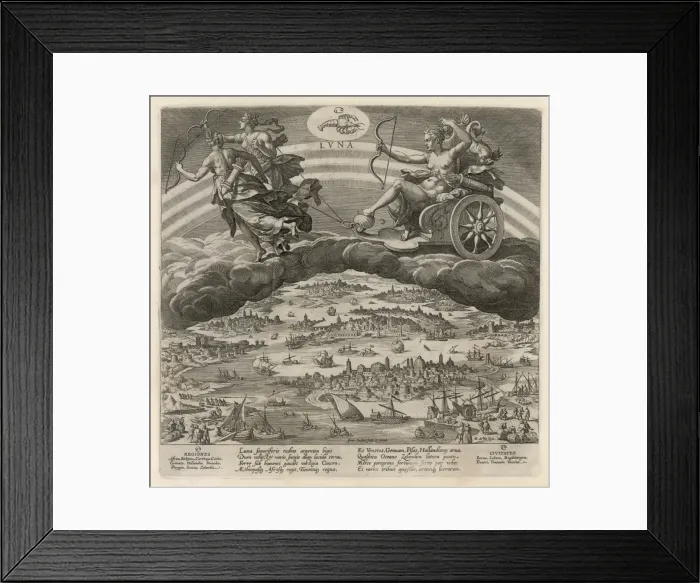 Framed Print : MOON IN 1585 Framed Print : MOON IN 1585